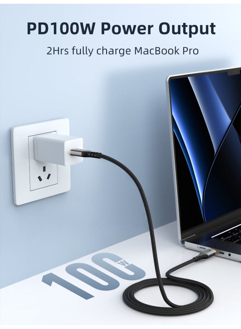 كابل تايم كابل شحن جديد من نوع USB-C إلى USB-C بقوة 100 واط - Image 5